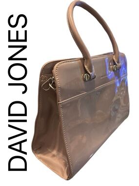 David Jones Blush Patent Leather Tote Bag